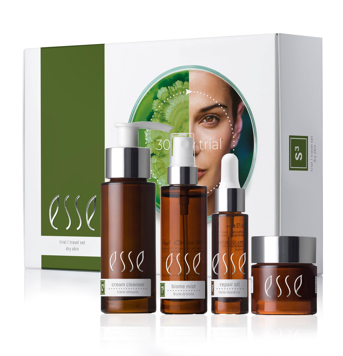 ESSE S3 Dry Skin Trial/Travel Set - Reise- und Probierset für trockene Haut