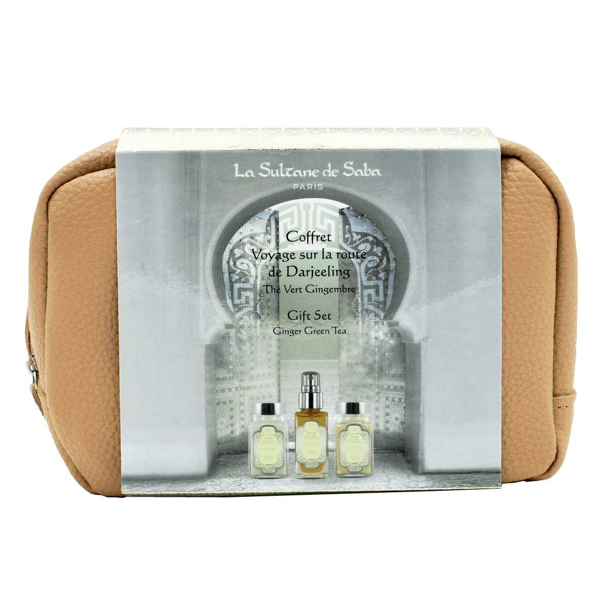 Darjeeling Green Tea Ginger Gift Pouch Set contents